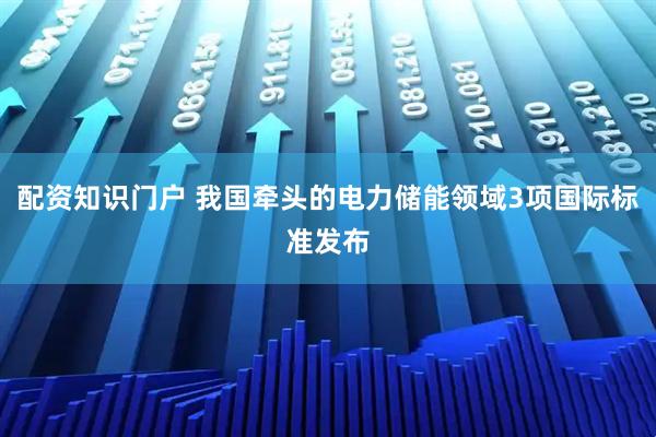 配资知识门户 我国牵头的电力储能领域3项国际标准发布